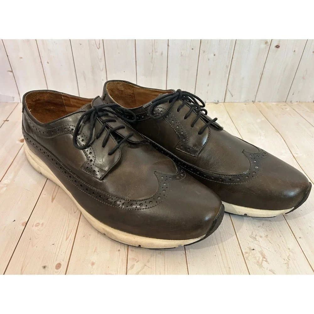 Belvedere‎ Eric Mens 12D Brown Leather Wingtip Oxford Hybrid Dress Sneakers